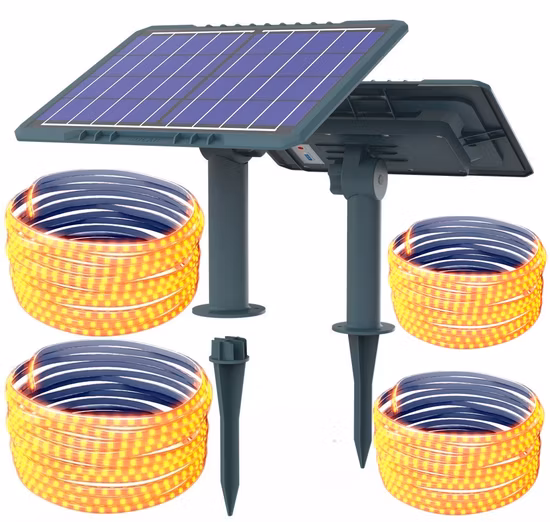 Fornecedor de fábrica solar Yaye 50W 5m de alta qualidade à prova d'água ao ar livre IP65 de cor única LED Strip Garden Natal férias paisagem fabricante de luz decorativa