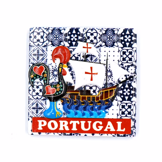 Ímã de geladeira de resina impressa em máquina de lembrança de presente de Portugal